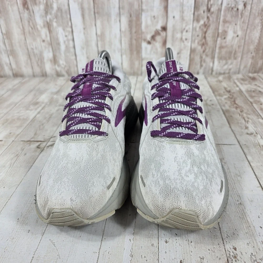 Brooks Adrenaline GTS 21 Womens Running Shoes Grey Purple 1203291B134 Size 9 B